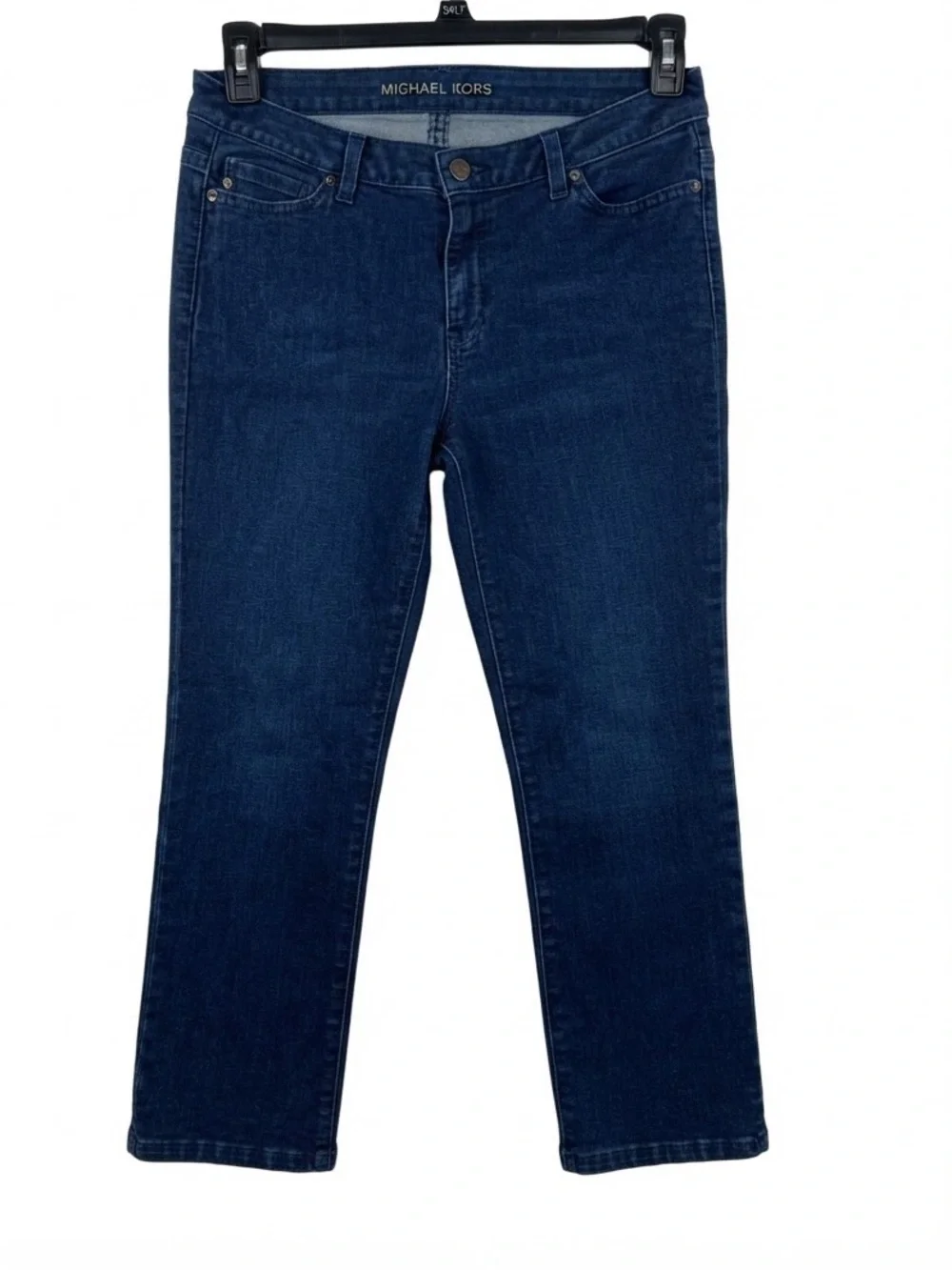 Michael Kors Dark Blue Cropped Straight Jeans
